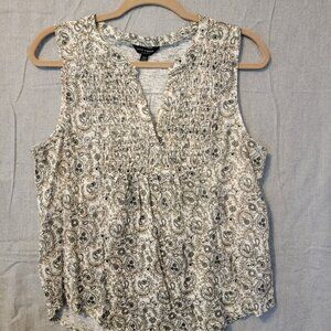 Lucky Brand Women's Medium Tan Floral Tank